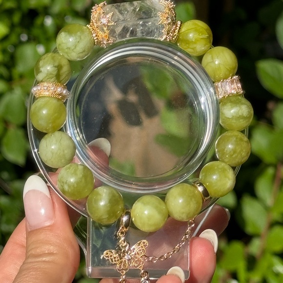 Serpentine Jade Design bracelet - Picture 4 of 7